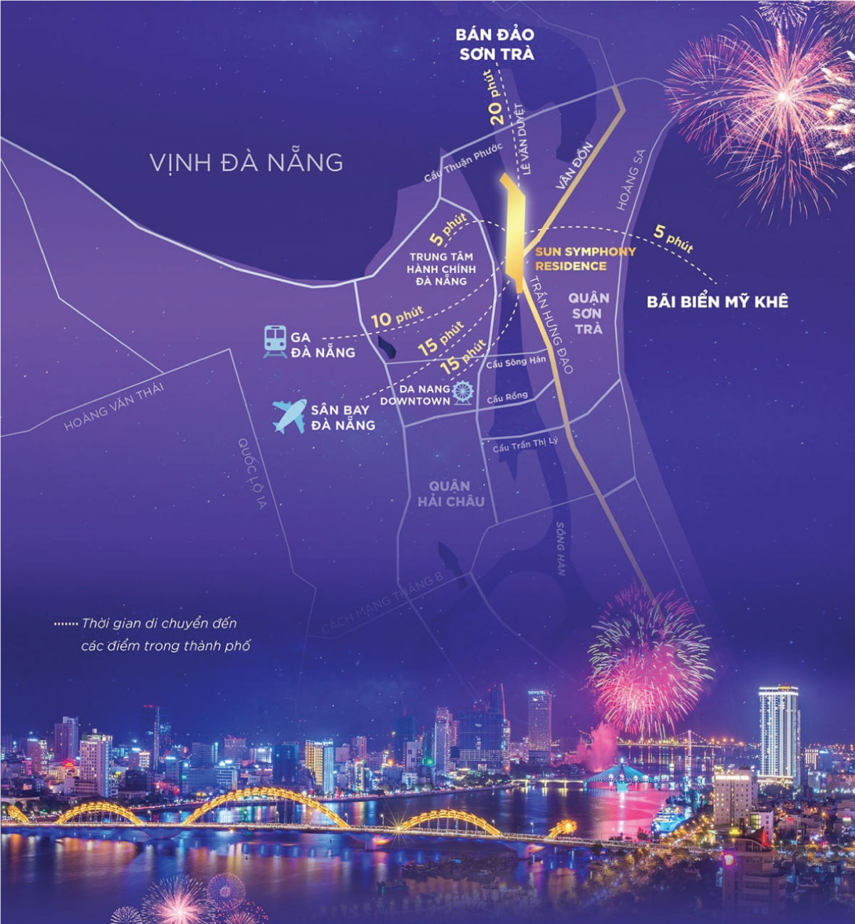 vị trí dự án sun symphony residence